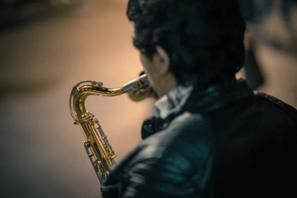 Image of musician playing saxophone