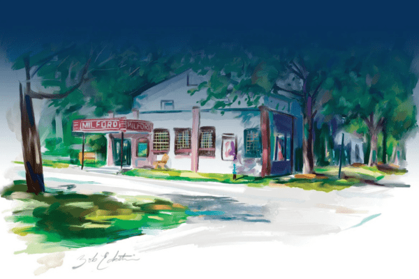 Image of drawing of milford theater