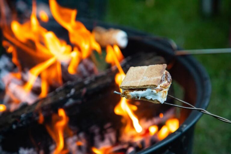 S'more over campfire