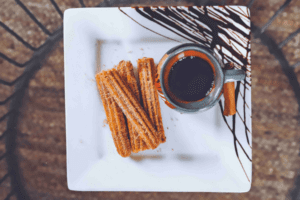 Churros dessert served at La Posada Milford hotel
