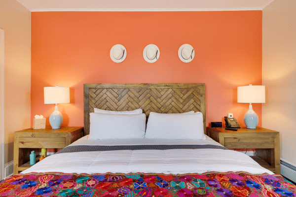 Cozy bedroom in Chichén Itzá’s Suite at La Posada Milford hotel