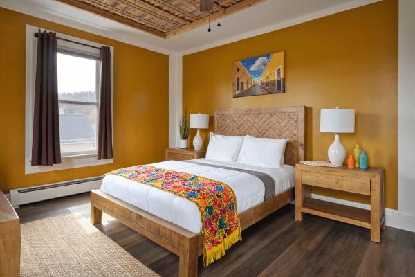 Spacious Izamal Premium Queen Room with modern decor at La Posada Milford