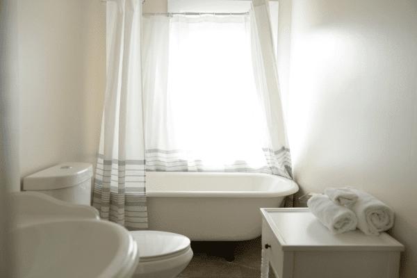 Modern luxury washroom in the Presidential Suite at La Posada Milford
