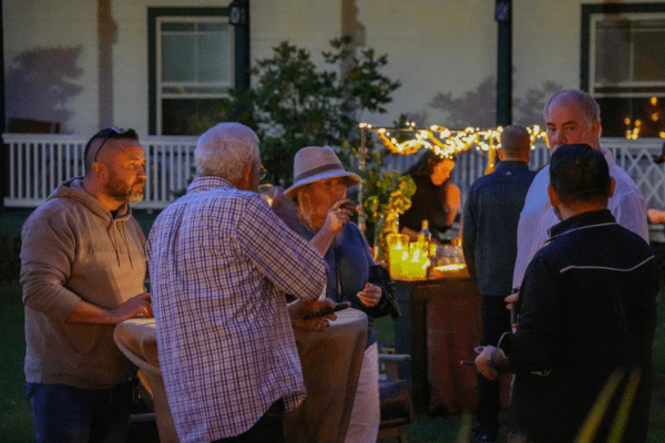 Image of group smoking cigars at La Posada in Milford PA